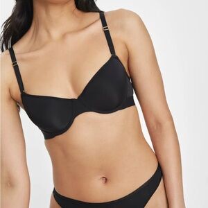 Lively Spacer Balconette Bra Black Mesh Size 36B Adjustable‎ Straps Underwire